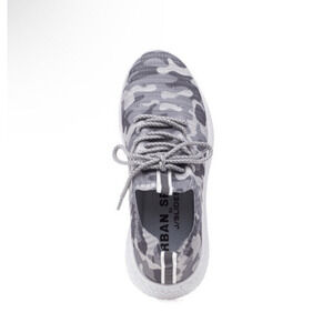 J/Slides Urban Sport Dyann Grey Camo Knit Stretch Sneakers Women’s 10M NIB